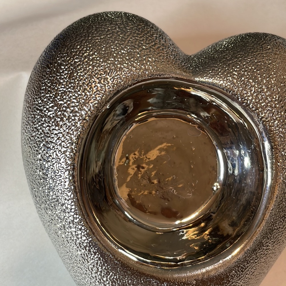 Silver heart candle holder - Picture 3 of 8